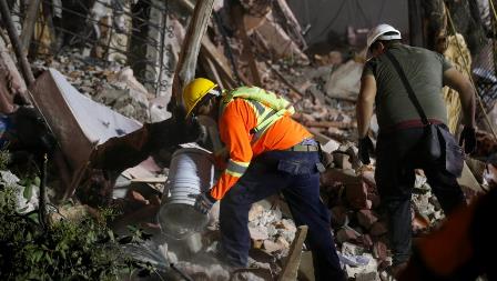 mexico secouriste gravats seisme
