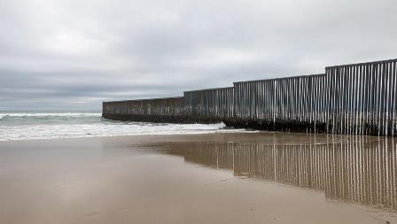 mexico-us border at tijuana