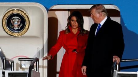 nato summit trump arrival